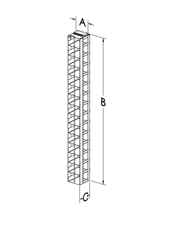 M100PLR 15-Shelf Stainless Steel Chest Freezer Mini Rack