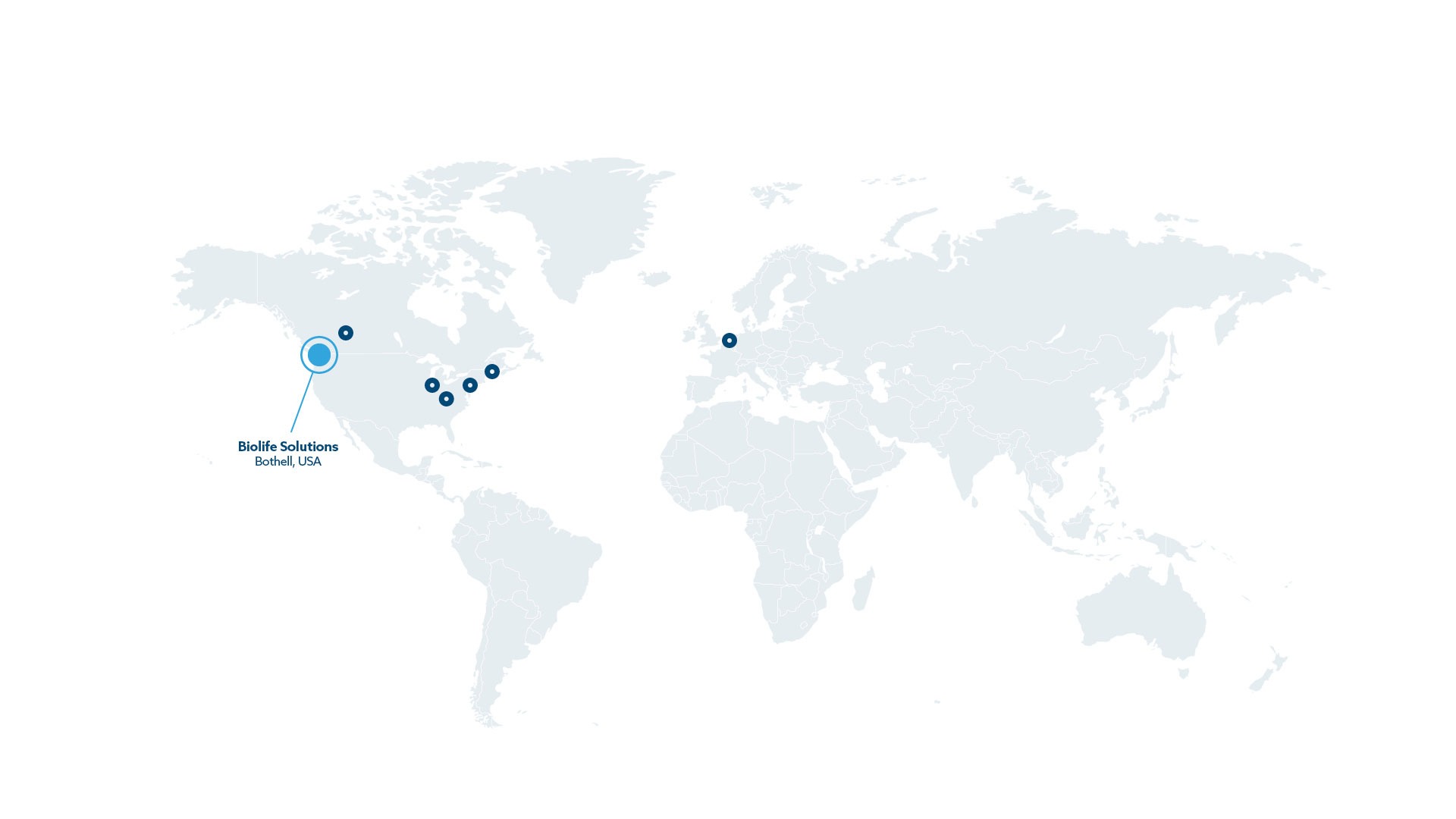 Global map with biolife locations