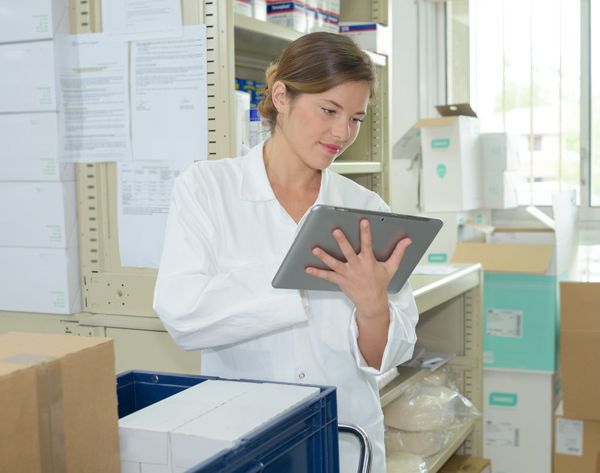 woman holding clipboard