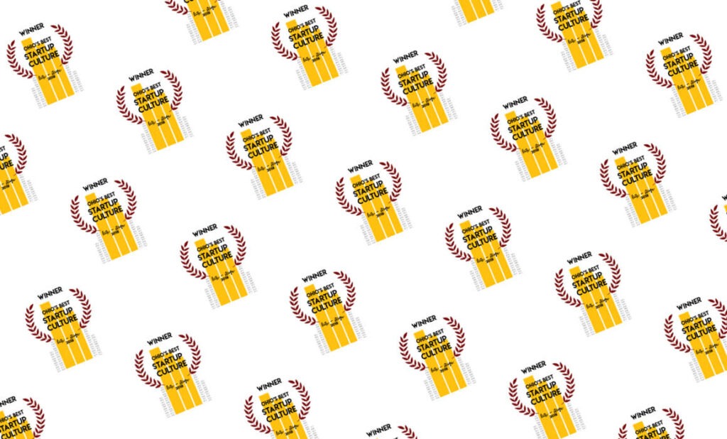 winner ohio's best startup logo pattern